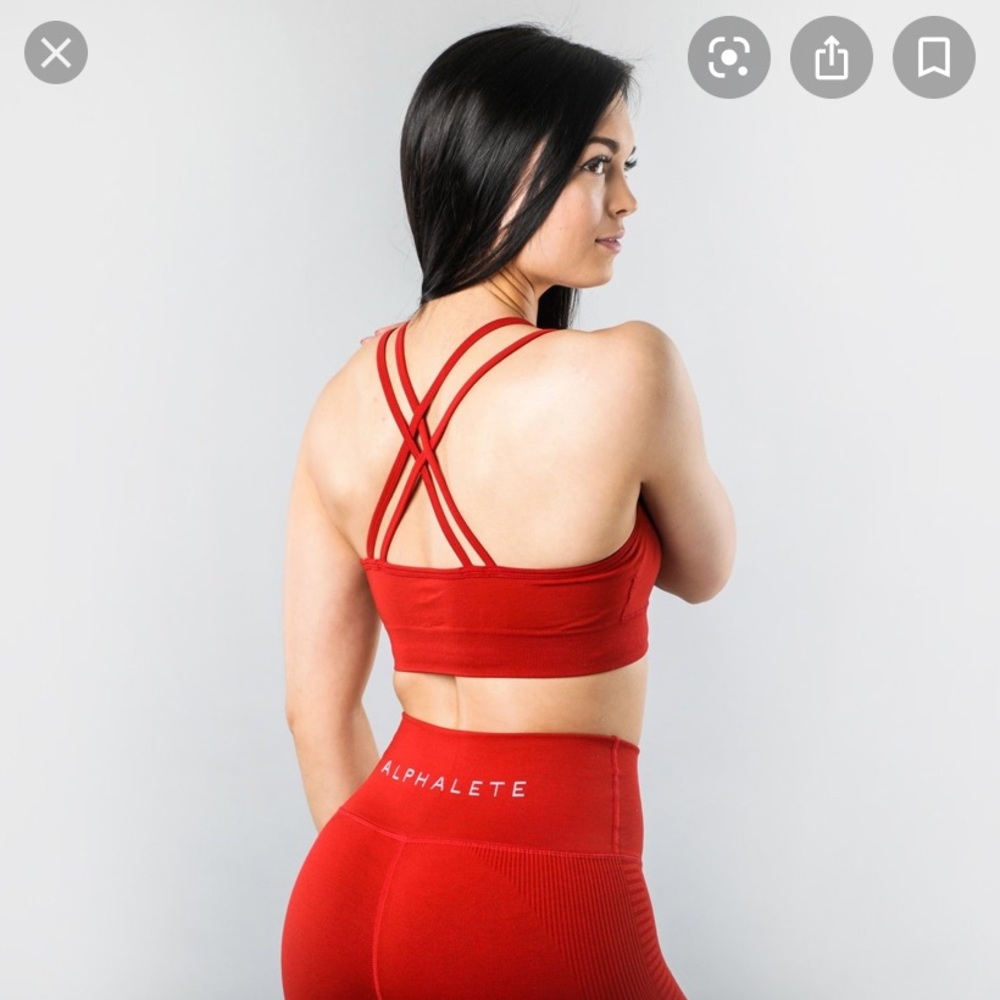 ALPHALETE REVIVAL BRA/REDWOOD/M